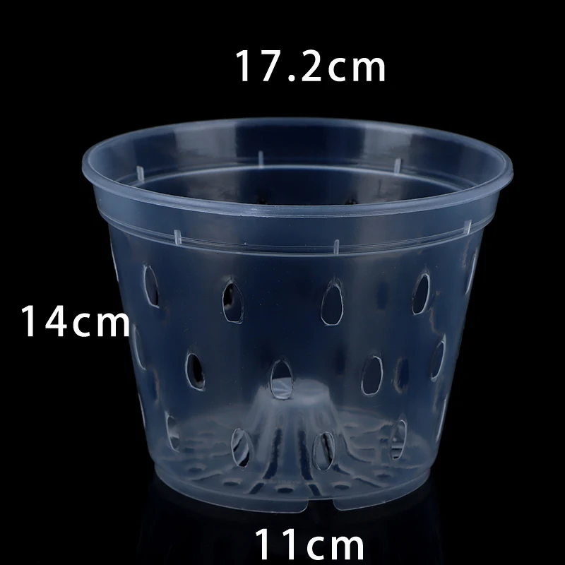 Yardenfun Lot De 2 Pots à Orchidées Transparents Avec Trous - Circulation Air Optimale Pour Racines Saines