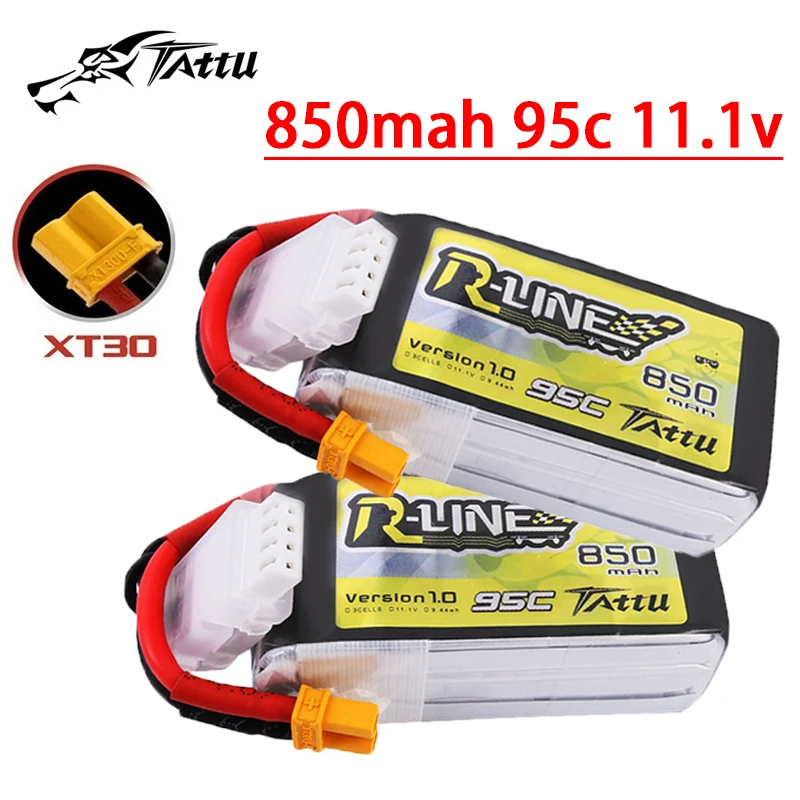 TATTU-R-LINE 1.0 850mAh 95C 11.1V Lipo Battery For RC Helicopter Quadcopter FPV Racing Drone Parts 3S Rechargeable Battery