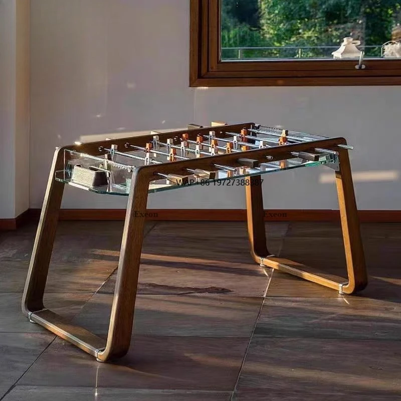 High-end Light Luxury Glass Football Table Indoor Home Entertainment Retractable Design Standard Football Table