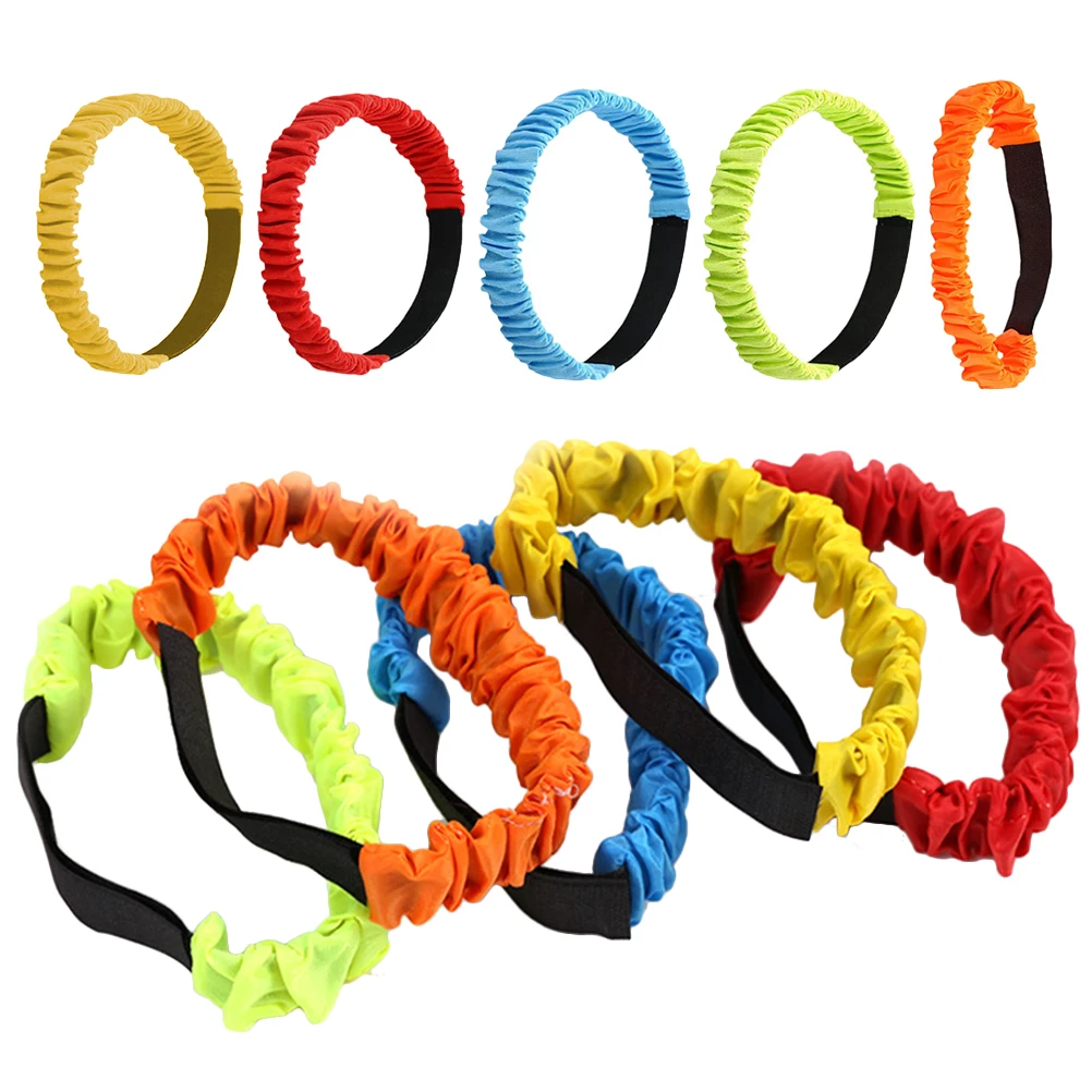 

10pcs Three legged Race Bands Elastic Tie Ropes Colorful Outdoor Game Props High Elasticity Wear resistant Kids Adults Teamwork