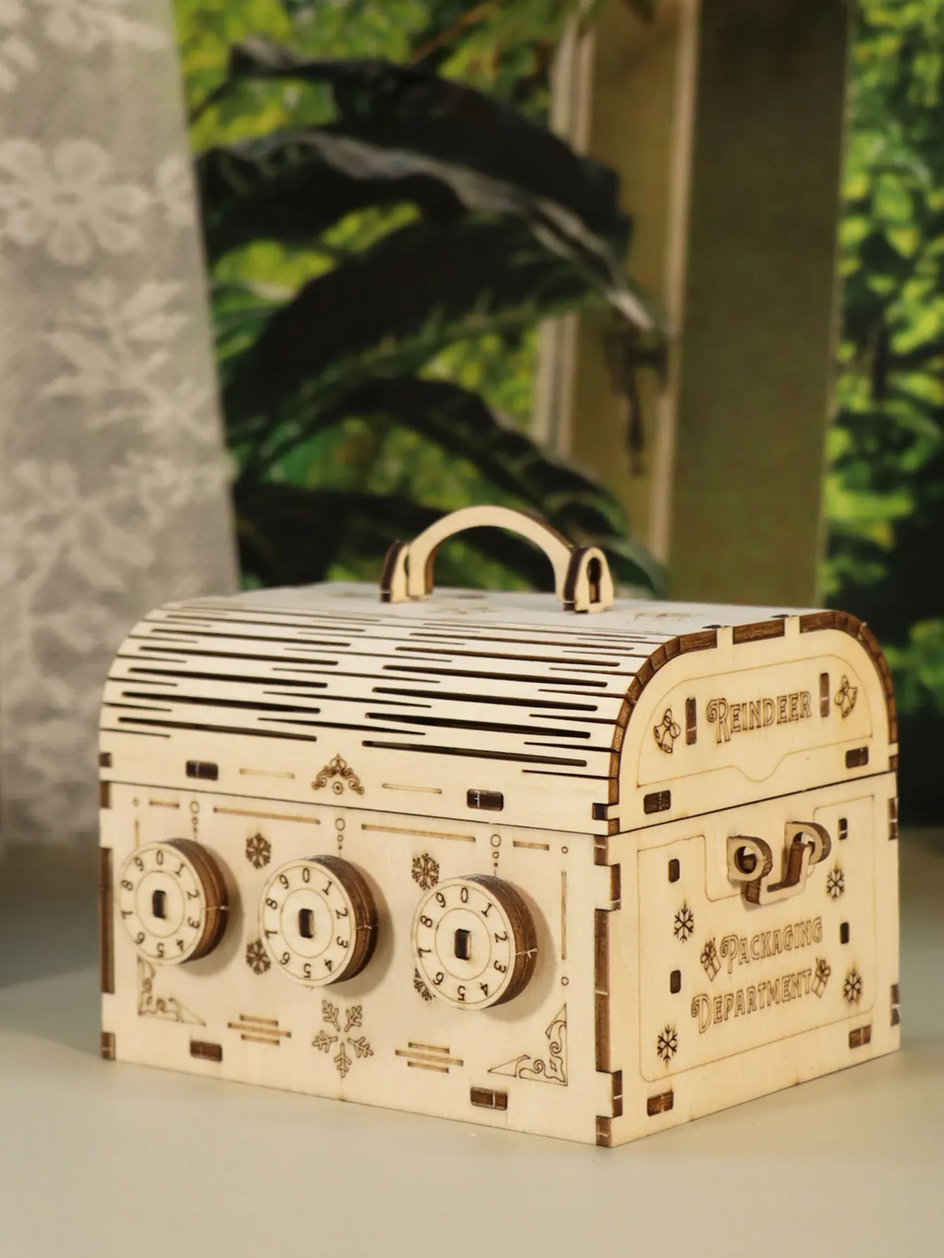 

3D Wooden Puzzle DIY Handmade Crafts Treasure Box Model Kits For Adults Christmas Gifts