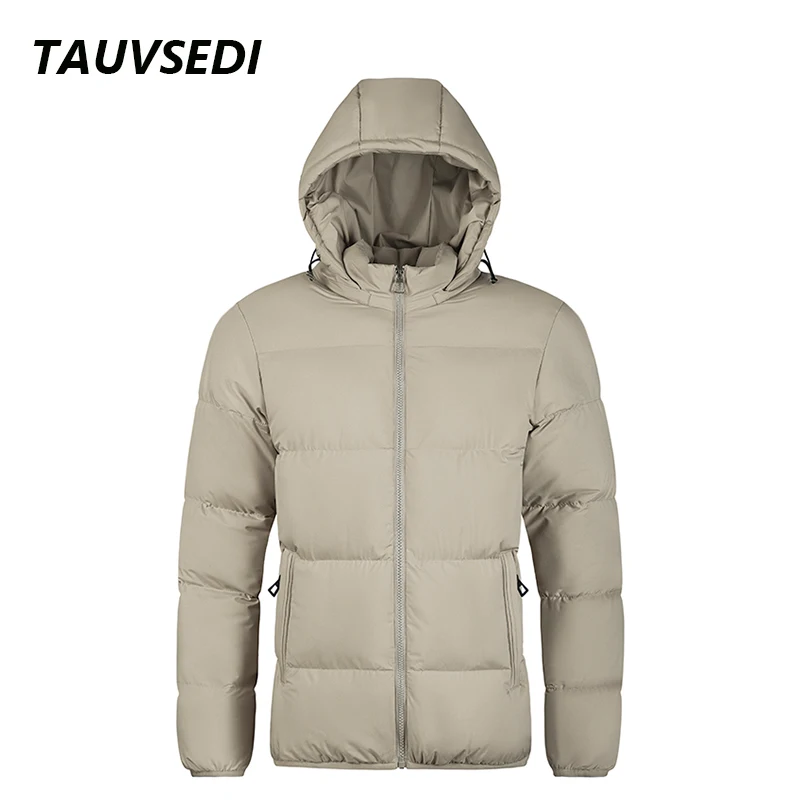 

2023 Winter New Men Warm Thick Jacket Mens Solid Waterproof Hooded Parkas Jacket Coat Autumn Casual Brand Windproof Outwear Male