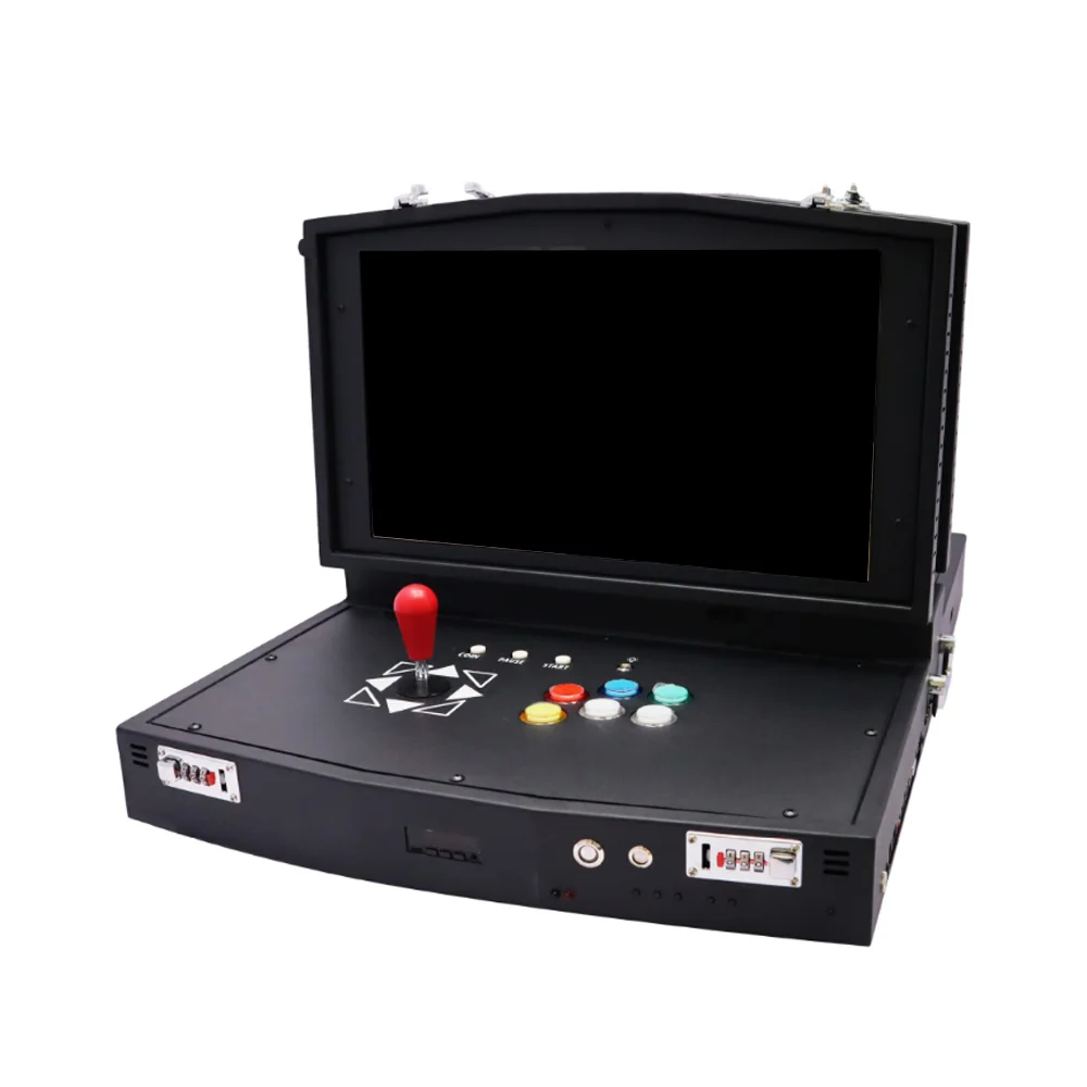 Coin Operated Game Machine Dual Screen Face-to-face Portable Kids High Quality 18.5 Inch Coin Pusher 8520 in 1 Games Metal HG-02