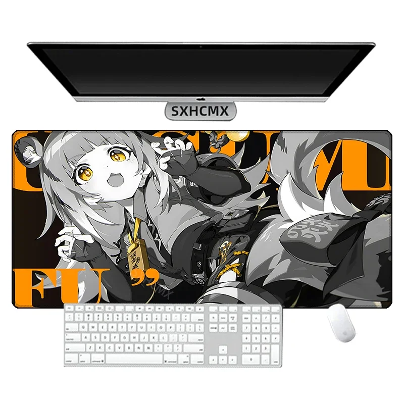 ZZZ لوحة ماوس الألعاب XXL لوحة ماوس كبيرة Zenless Zone Zero Ju Fufu لألعاب الكمبيوتر سطح المكتب الديكور مكتب ماوس حصيرة Deskmat البساط