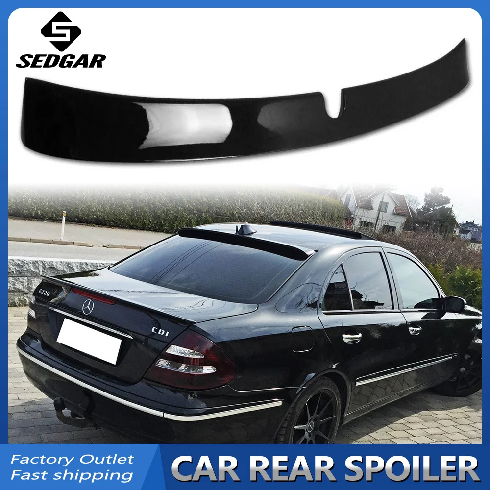 

Fit For Mercedes Benz E CLASS W211 2003-2009 REAR ROOF SPOILER HIGH QUALITY GLOSSY BLACK REAR WINDOW SPOILER