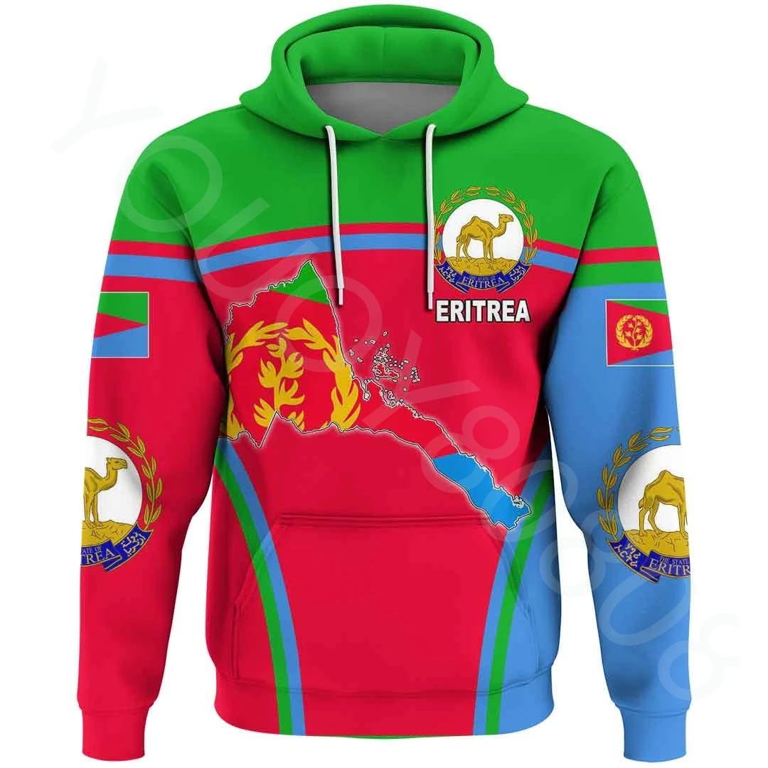 African region autumn and winter new clothing men\'s casual loose hoodie sweater print Eritrea flag hoodie