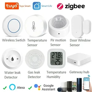 Tuya ZigBee - كاشف غاز الماء ، كاشف المياه ، كاشفات الدخان ، مستشعر الحركة ، درجة الحرارة ، الرطوبة ، الباب ، النافذة ، الزر الذكي أعلى 10 مبيعات لزيت الماريجوانا - رقم 8