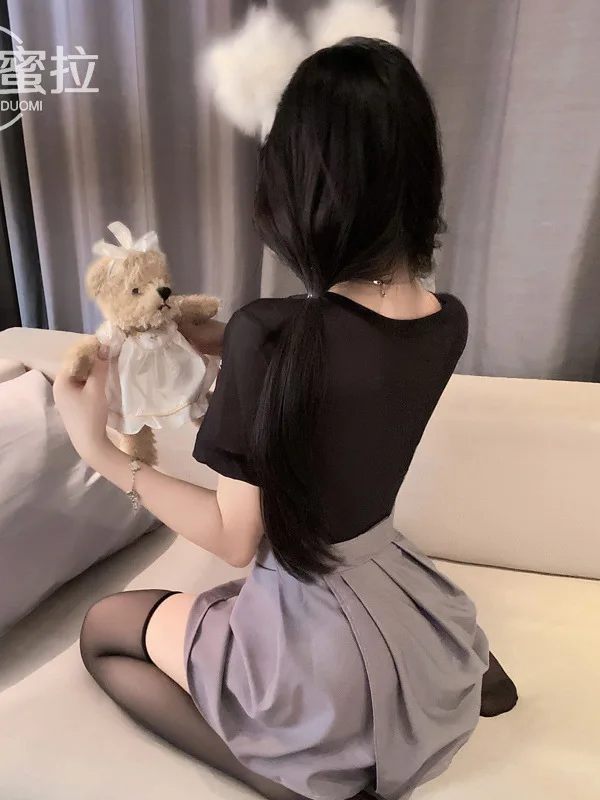 New Based Campus Girlfriend Open Crotch JK Sexy Pure Desire Dress Elegant Sweet Fashion Korean Women Mini Dress Sweet YO78