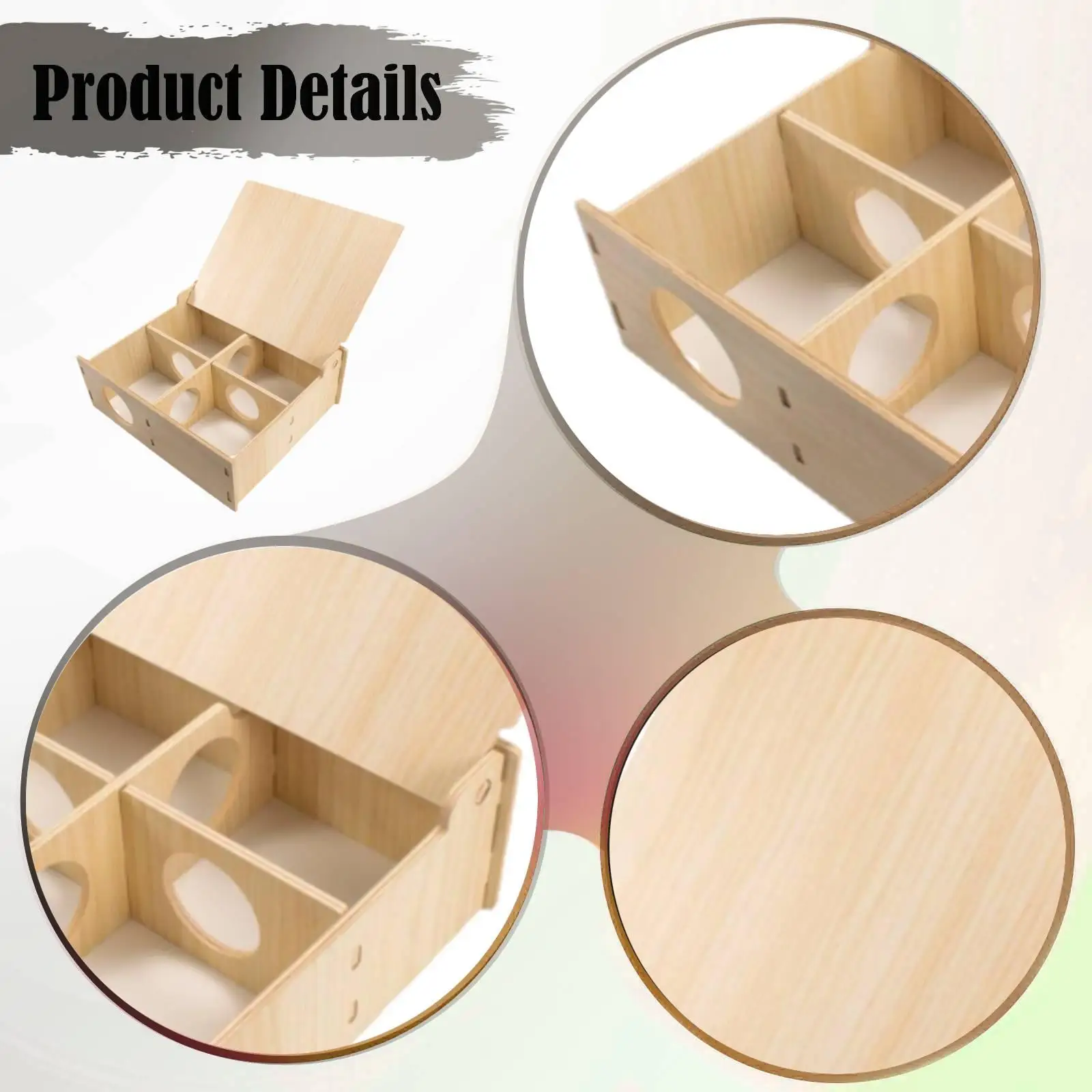Hamster Hideout House Chew Resistant Wooden Activity Playground for Small Animal Exploration