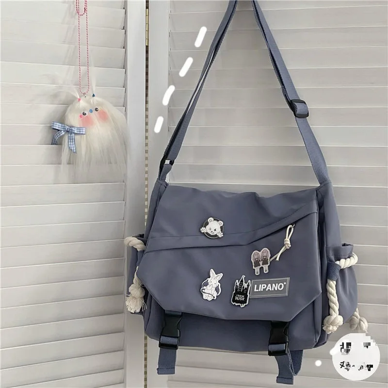 Hong Kong Style Versatile Artistic Korean Street Photography Shoulder Bag Messenger Bags Student Crossbody HandBags for Man
