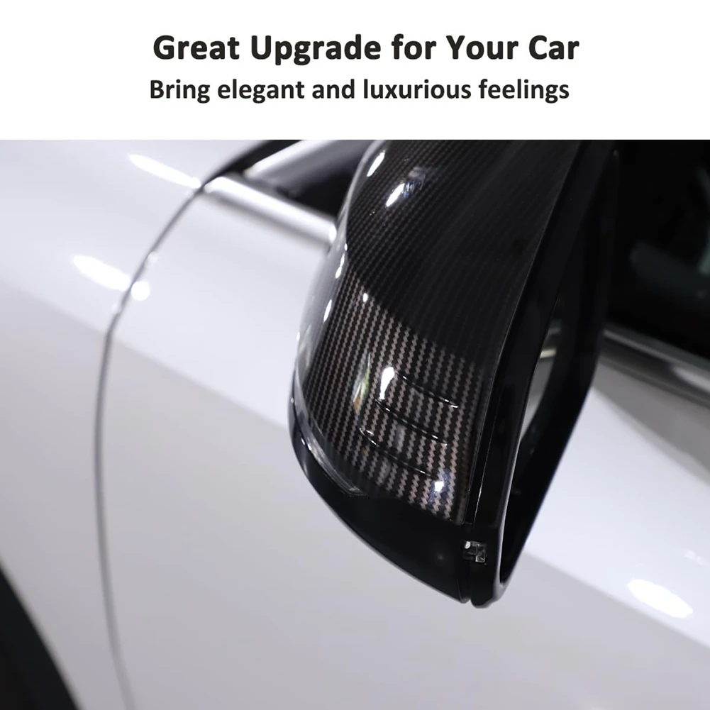 غطاء مرآة الرؤية الخلفية للسيارة الخارجية ، ملصق زخرفي ، قطع غيار ، ABS Carbon ، BMW X1 U11