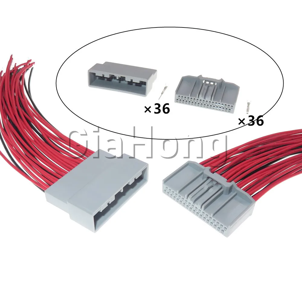 1 Set 36 Ways Auto Wiring Terminal Small Power Socket MX34036SF1 AC Assembly Car Display Screen Unsealed Plug for Honda