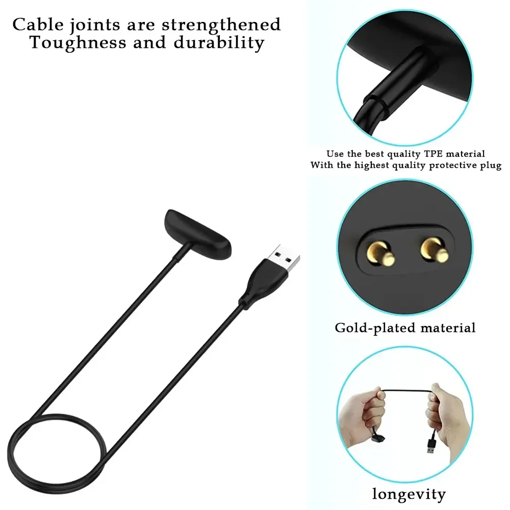 USB-кабель для зарядного устройства для Fitbit Inspire 2, зарядный кабель, зажим для шнура, аксессуары для док-станции для Fitbit Inspire 2 ace 3