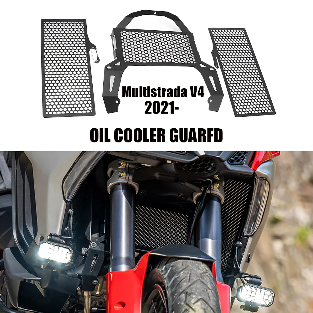 

New Honeycomb Shape Radiator Guard Oil Cooler Guard Cover ProtectorFor DUCATI MULTISTRADA V4 2021 2022