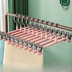 10PCs Skirt Tongs Hangers Long Stainless Steel Dress Hanger Non-Slip Pant Clip Clothes Racks Coat Trouser Wardrobe Hanger