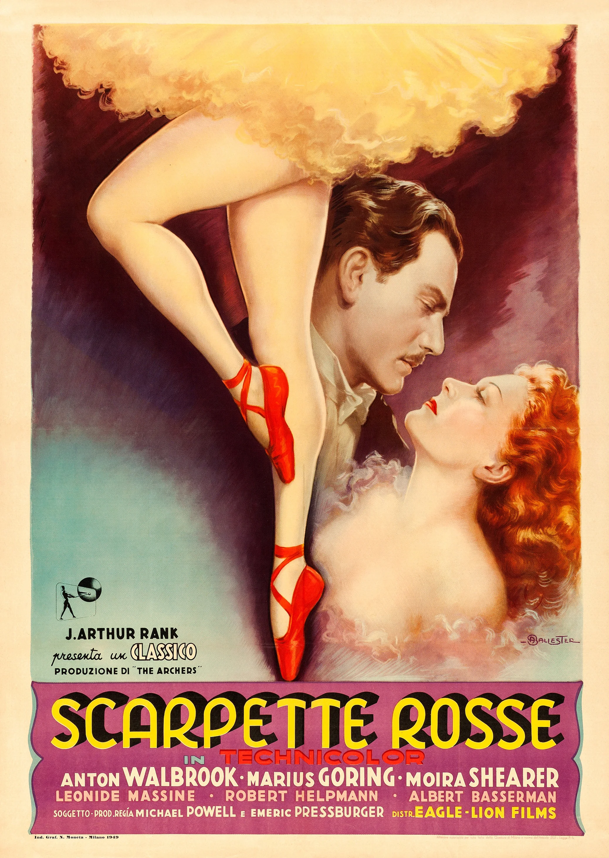 Movie The Red Shoes (1948) Wall Art Canvas Painting Poster Home Decoration