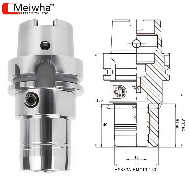 

Meiwha CNC Milling Tool Holder BT HM Hydraulic Tool Holder for Drilling Turning Steel Construction Core Components Collet Chuck
