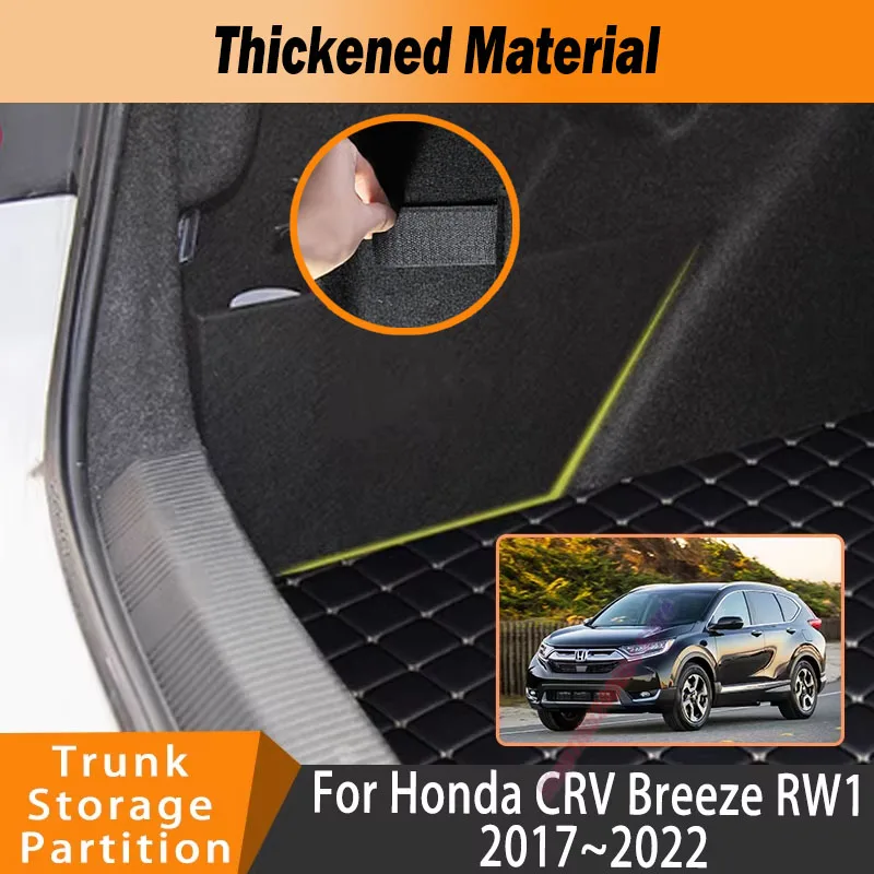 For Honda CRV Breeze Hybrid 2017-2022 2018 2019 Trunk Side Partition Organizer Storage Box Auto Interior Parts