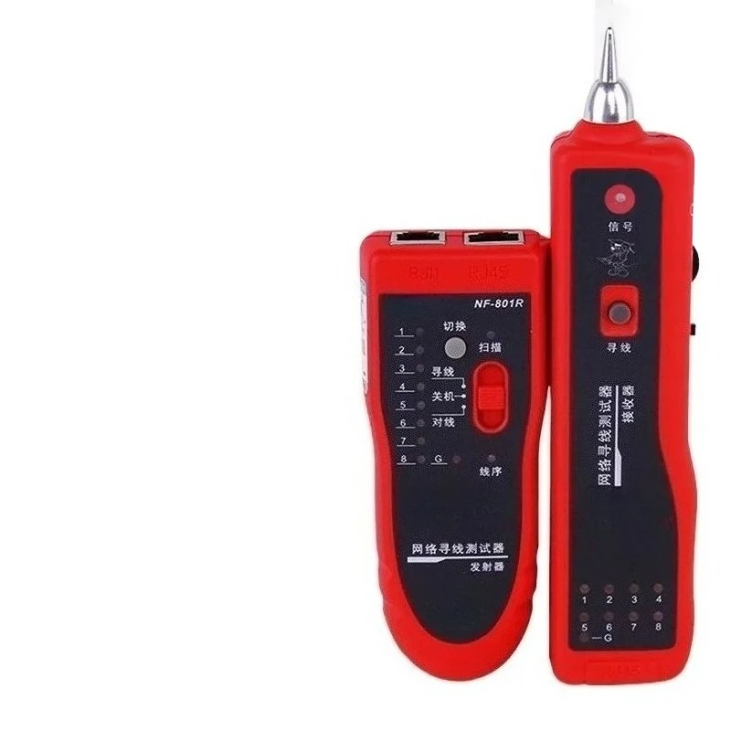 Network Cable Tester Line Finder NF-801R RJ45 RJ11 LAN Wire Tracker Detector Tool for Ethernet Phone Audio Video Cables