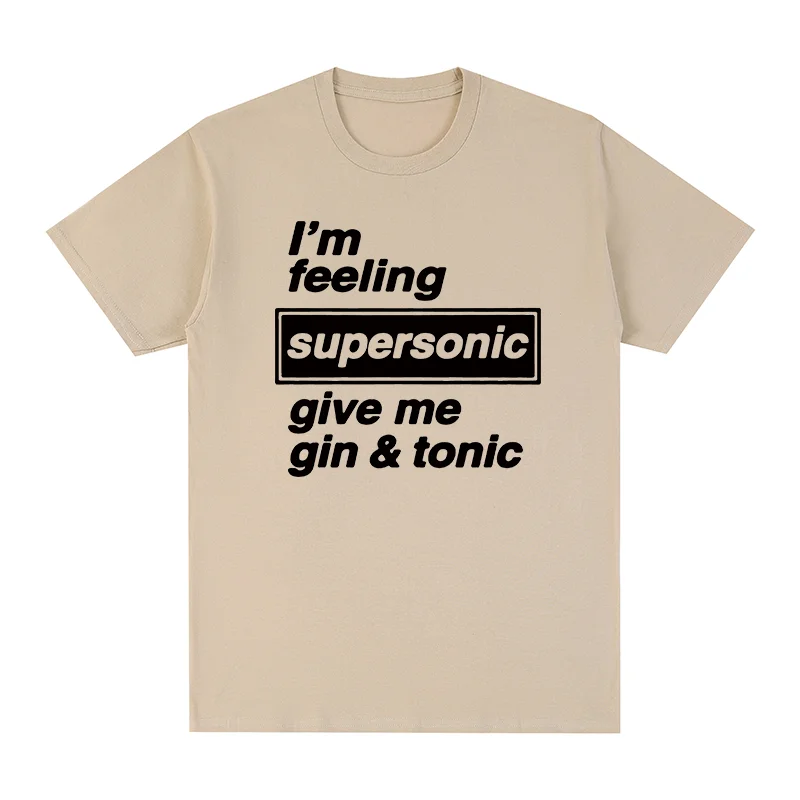 T-shirt vintage en coton pour homme et femme, avec logo du groupe Oasi, sensation give me Rock veam Gallagher