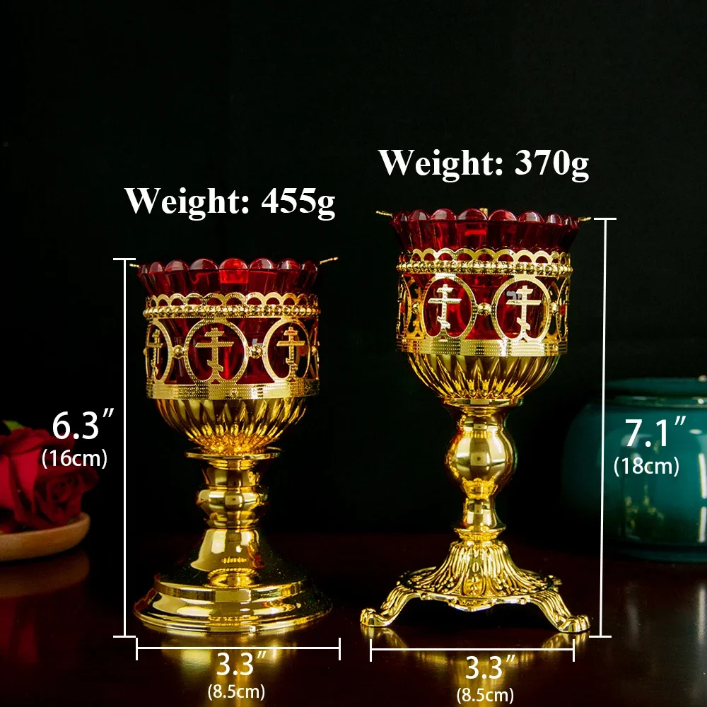 Religious Ritual Supplies Orthodox Church Candlestick for Candle and Oil Burning