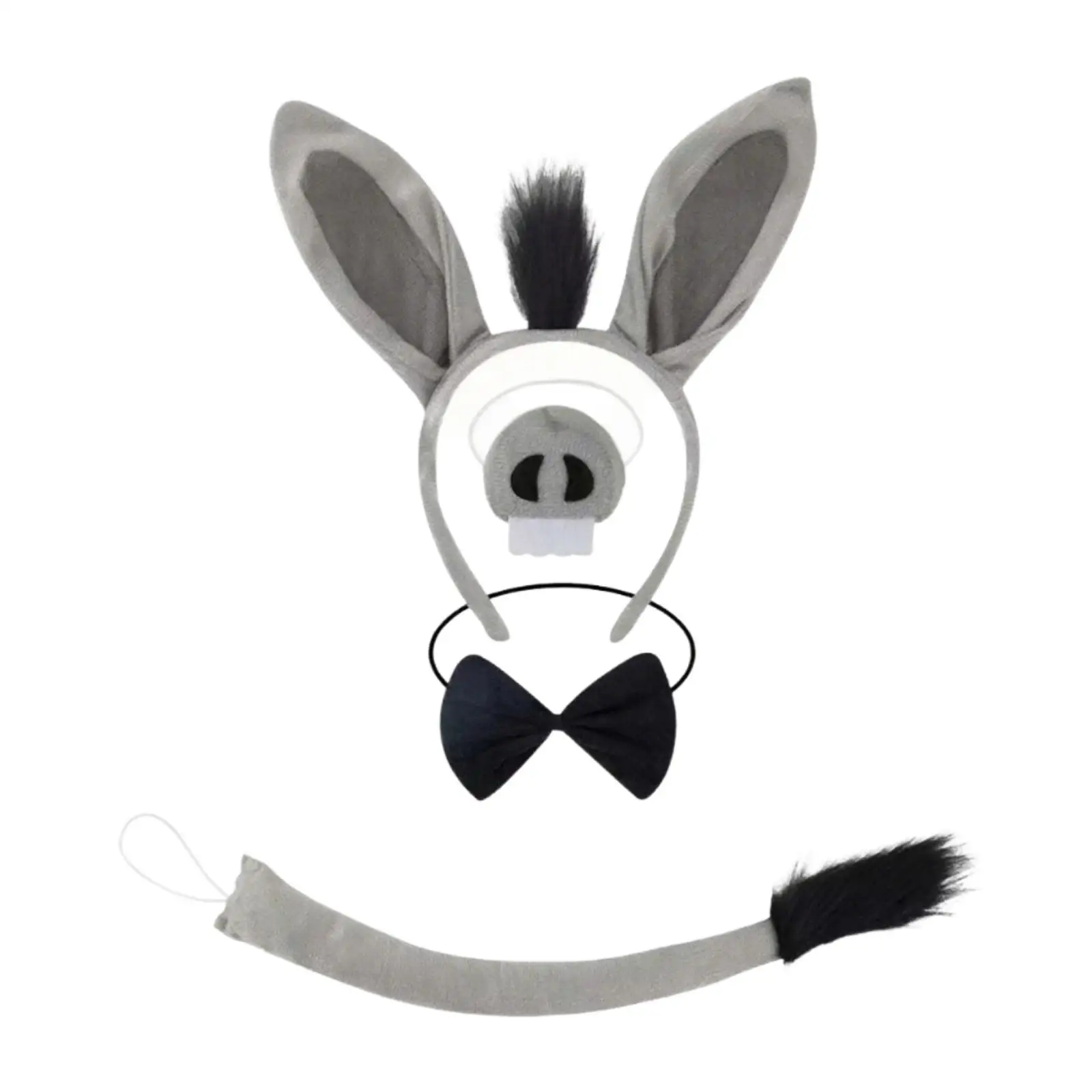 Donkey Costume Accessories Set Cartoon Animal Costume Set for Dress up Festivals