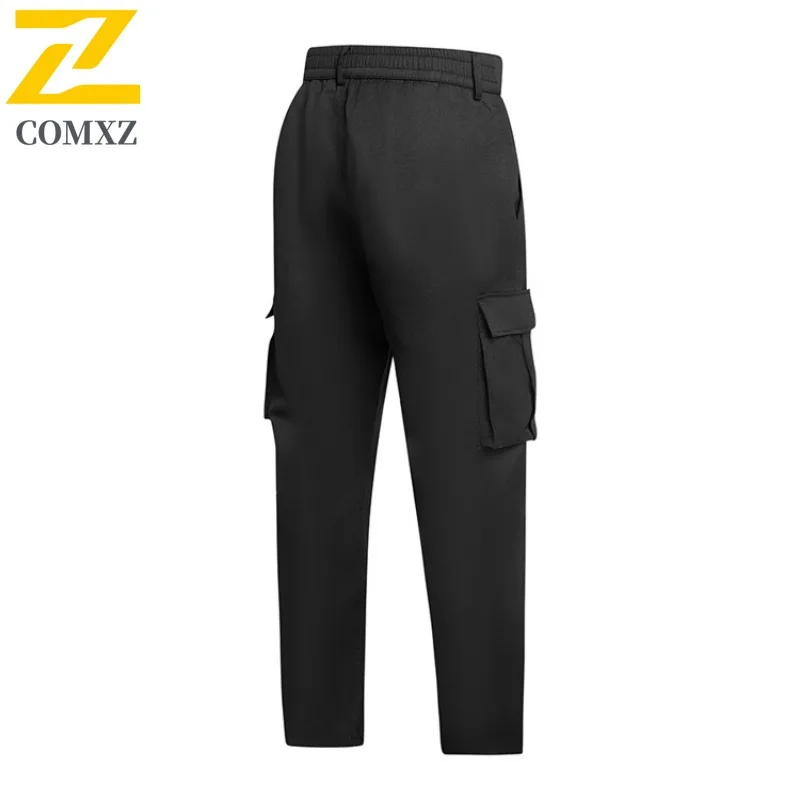 COMXZ Fashion Cargo Pants Men 2025 Autumn Casual Vintage Multi-pocket Working Trousers Street American Wide-leg Delivery Pants