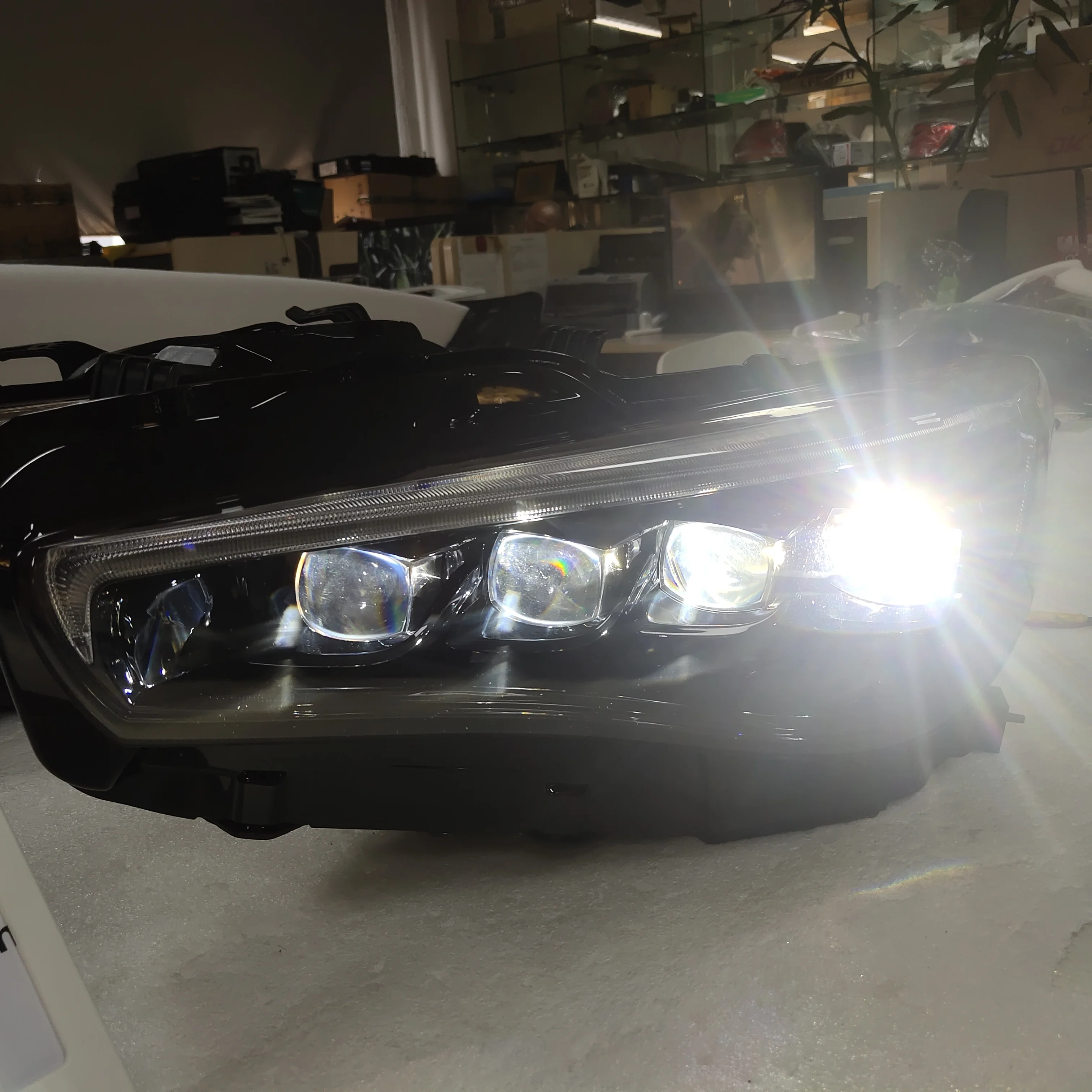 Full Led Headlight For NISSAN Infiniti Q50L Black Housing LD 2015-2019