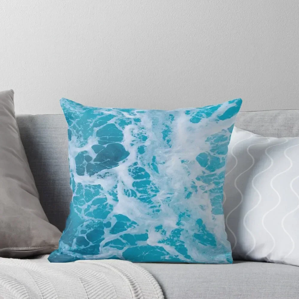 Ocean Wave Throw Pillow New year Elastic Cover For Sofa pillow