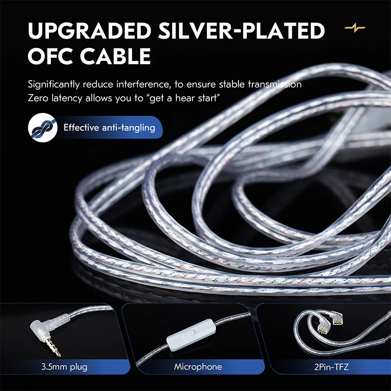 سماعات CCZ MC04 HIFI كابل OFC مطلي بالفضة DD & BA بتقنية هجينة ريترو يلتقي ترقية التصميم الحديث