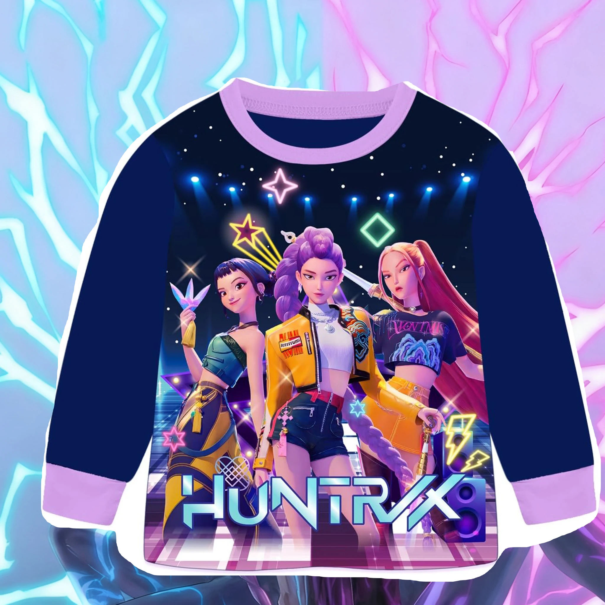 Bestseller Kpop Hunters Witch Club Sudadera con capucha estampada, unisex y niños, otoño invierno cuello redondo manga larga moda coreana Top