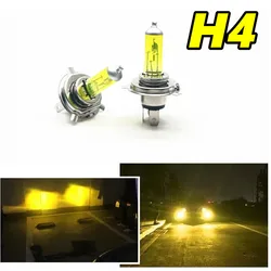 2Pcs H4 Super Yellow Headlamp 3000K 12V55W H1 H7 H10 H11 Halogen Lamp Upgrade Rain And Fog Proof Light H3 Car Bulb