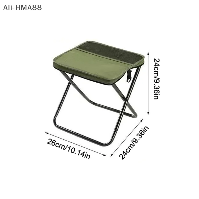 1pc  Outdoor Camping Foldable Chair Backpack Stool Portable Travel Folding Stool With Carry Bag