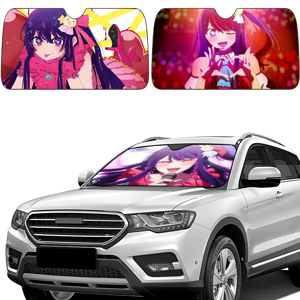 

Japan Pop Anime O-Oshi N-No K-Ko Canvas Car SunShade Front Window Visor 70x130cm Sun Visor Solar Protect Plaid Gift Novelty Car