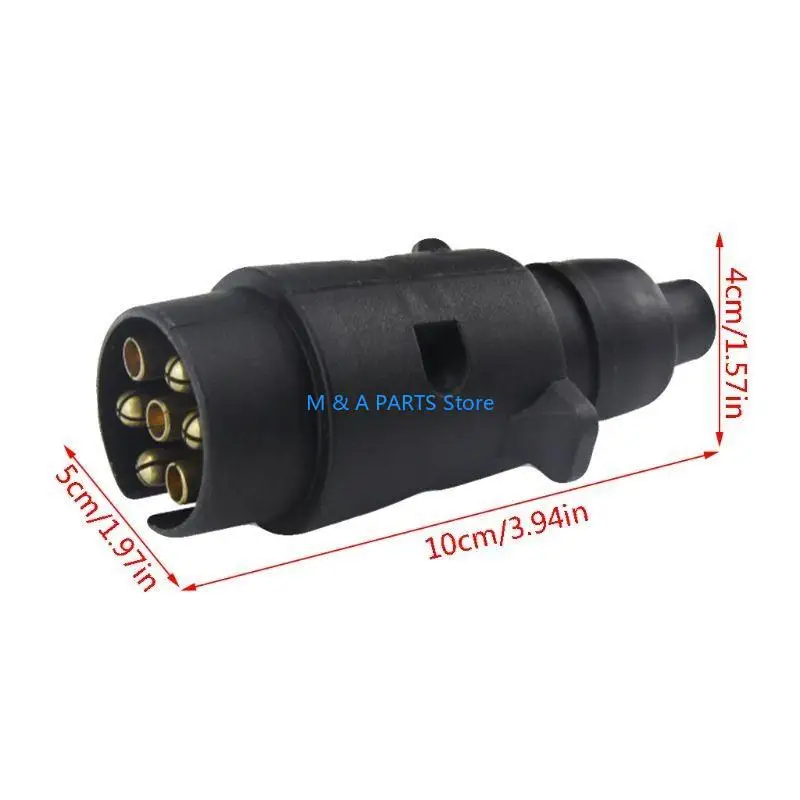 U1JF 7Pin Plastic Socket Plug Electrics Connector Adapter for Car RV Truck Trailer