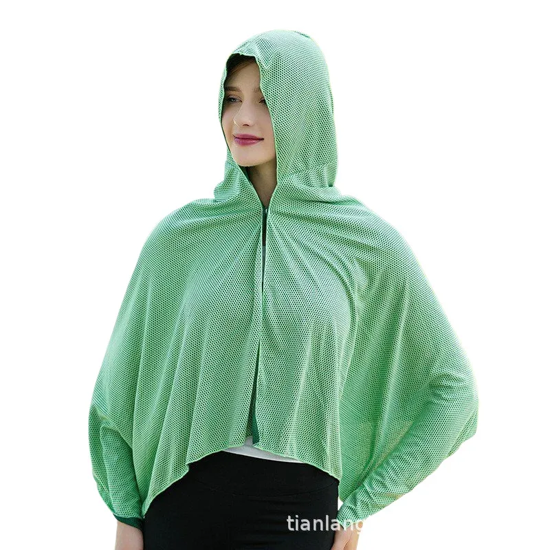 Cooling Towel Poncho UV Protection Sun Shield  Quick Dry Shawl Camping Gym Sunscreen for Swimming Sports Wipe Sweating Towel