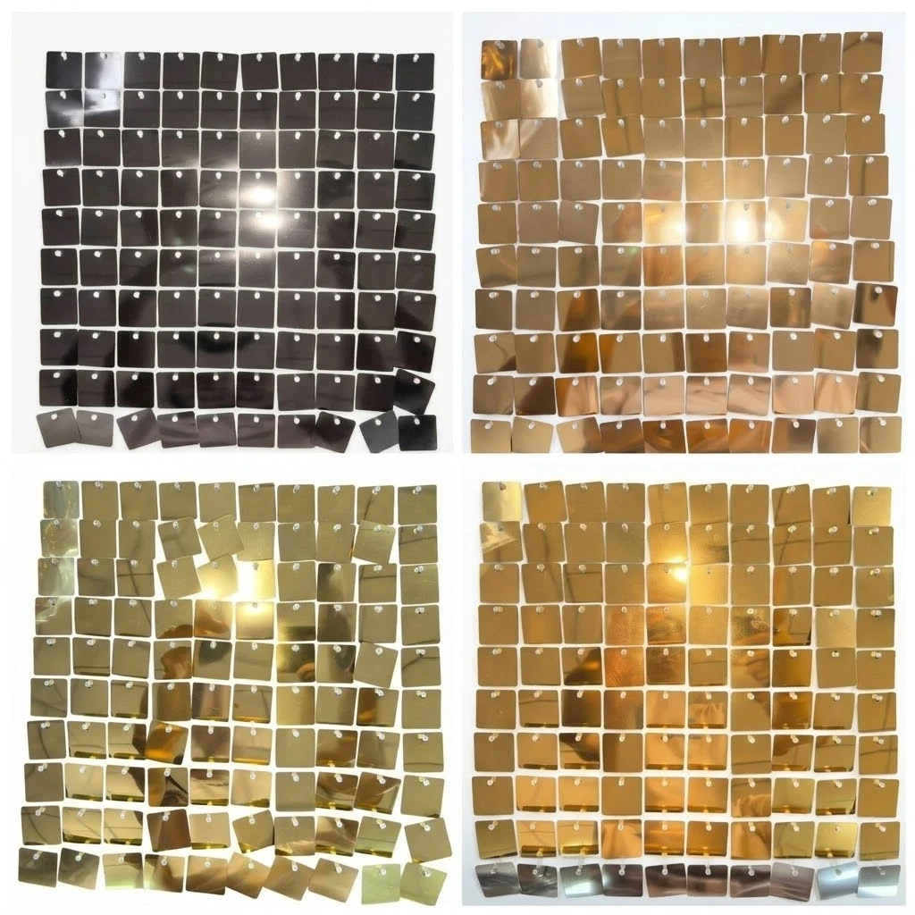 Quadratische Schimmer-Wanddeko – Sequin Fabric Panel Bewertung und Preis
