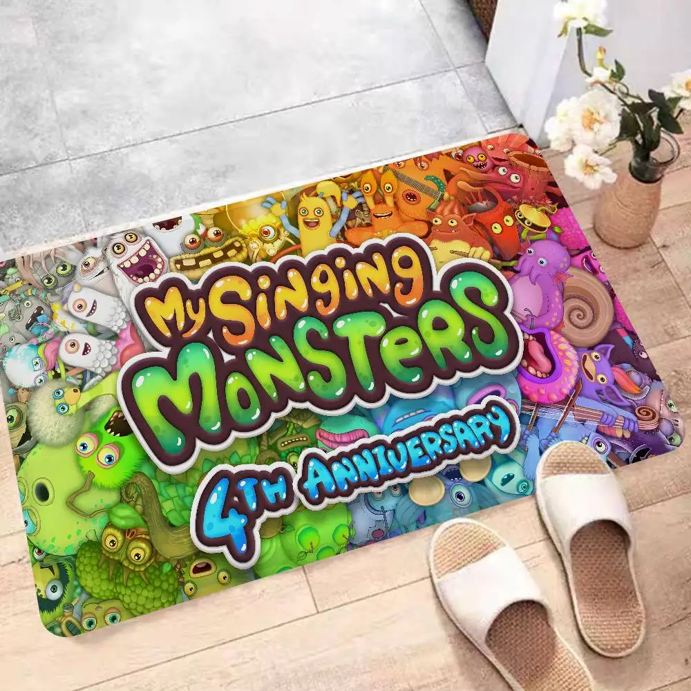Game My Singing Monsters Room Mats Washable Non-Slip Living Room Sofa Chairs Area Mat Kitchen Alfombra