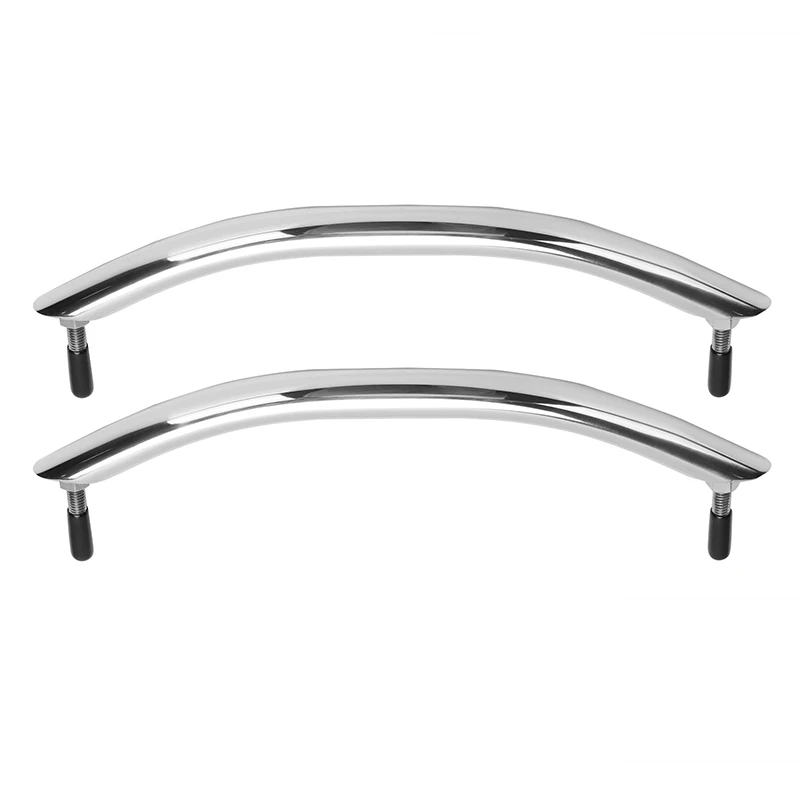 

2 PCS Boat Accessories 12'' Door Handle Stainless Steel Marine Polished Grab Handle Handrail for Yacht RV