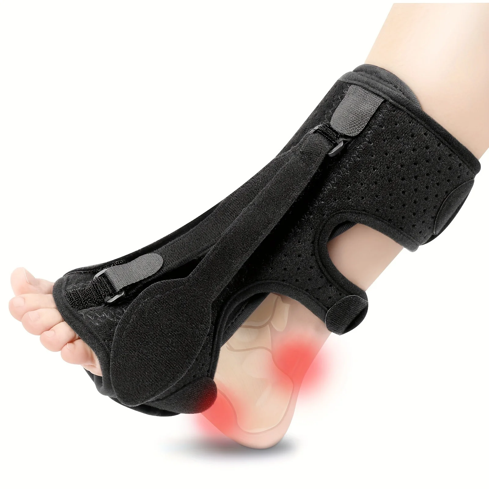 

1PCS Plantar Fasciitis Night Splint, Plantar Fasciitis Relief, 3 Adjustable Straps Plantar Fasciitis Brace for Foot Pain, Achill