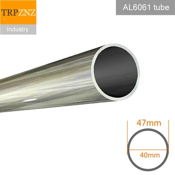 Tube rond en aluminium 6061/6063, diamètre extérieur 47mm, paroi intérieure 40mm, tuyau en aluminium dur et droit, paroi fine et épaisse