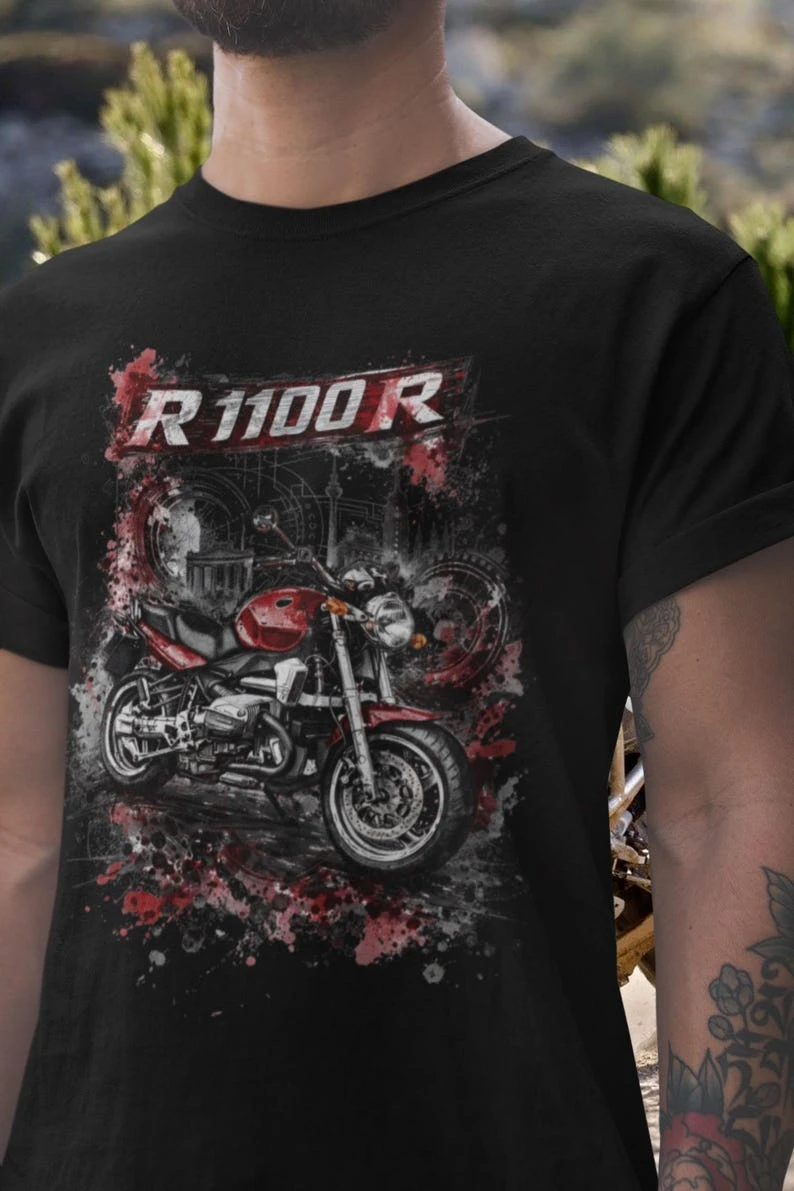 Retro R1100R Motorcycle T-shirt - Classic Roadster Apparel Cotton T-shirt Unisex