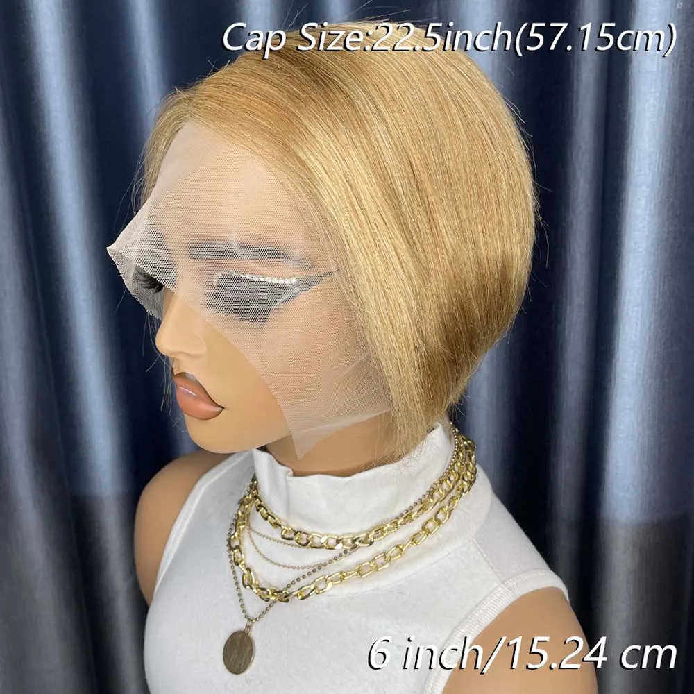 Парики из натуральных волос на кружеве с стрижкой пикси 13x1 Парики из натуральных волос на кружеве Короткие прямые парики боб Парики с стрижкой пикси для чернокожих женщин