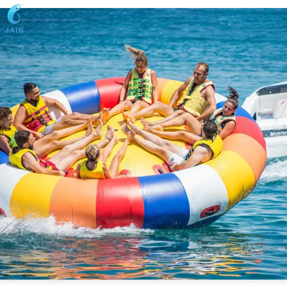 OP VOORRAAD!! !Commerciële opblaasbare gyroscoop voor waterspelen Opblaasbare draaiende gekke UFO met pomp voor oceaanwaterspret