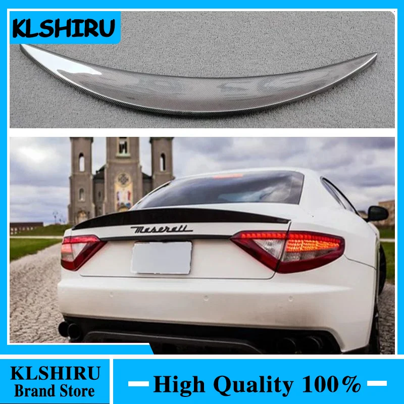 Carbon Fiber car rear trunk boot lip spoiler wing for Maserati GranTurismo GT 2 Door flat trunk 06-11 Non Convertible