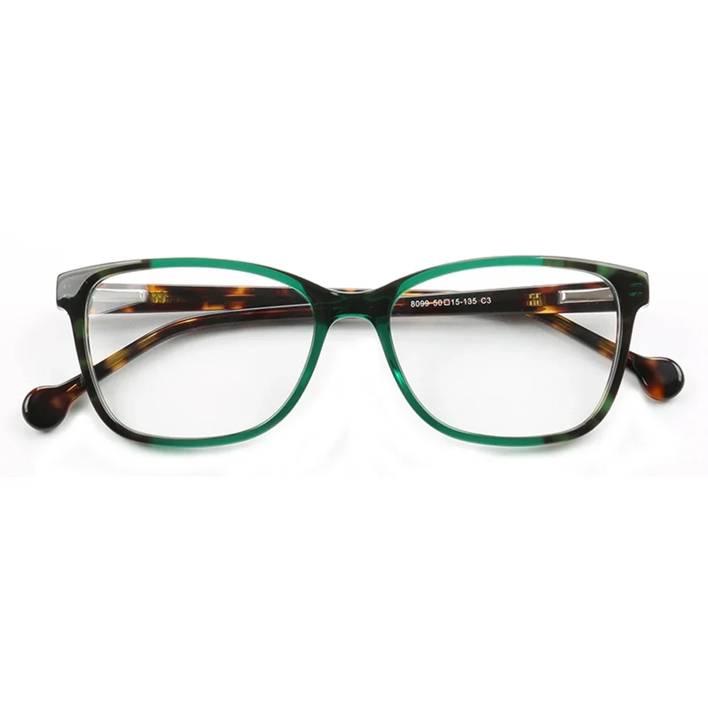 Women Round Prescription eyeglass frames men vintage Leopard Pattern Two Toned eyeglasses fashionable optical glasses green red