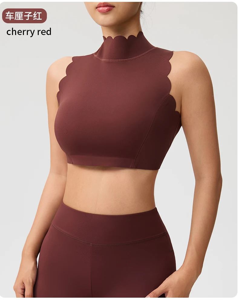 Rückenfreies, ausgeschnittenes Yoga-Top, Leggings mit hoher Taille, Sport-BHs für Damen, Tanktop für Laufen, Fitness, Workout, Sportbekleidung – Detail 7