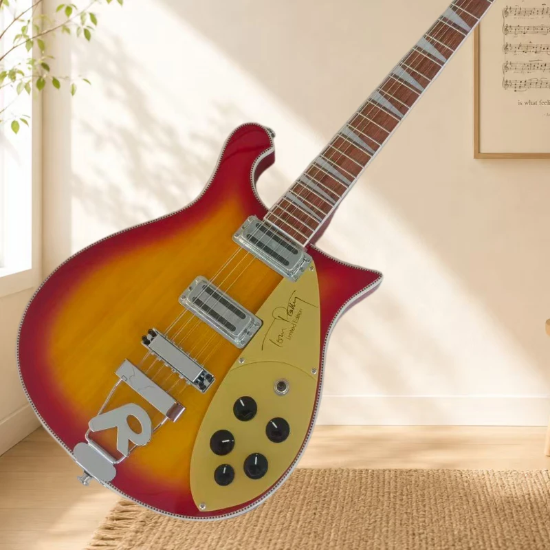 620 Electric Guitar Sunset Gradient Mahogany Body HH Maple Neck Arc-shaped Signature Protective Plate Beginner Free Shipping