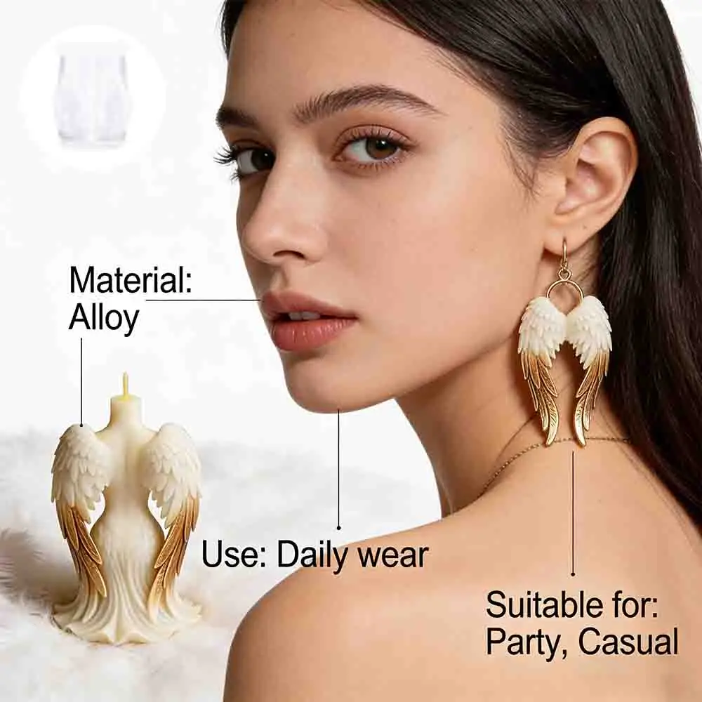 

Angel Wing Silicone Mold for Candle Making Body Shape Goddess Wings DIY Resin Soap Plaster Craft Molds Aesthetic Home Ornament