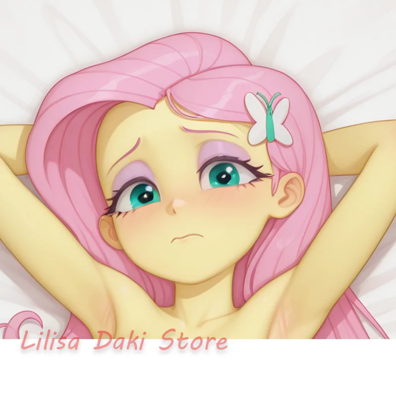 Dakimakura Fluttershy Body Pillow Cover Double-Sided Print Anime Life-Size Pillowcase Gifts